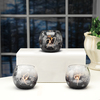 R Glass Candle Holder with Tealight by Black Tie - scene3