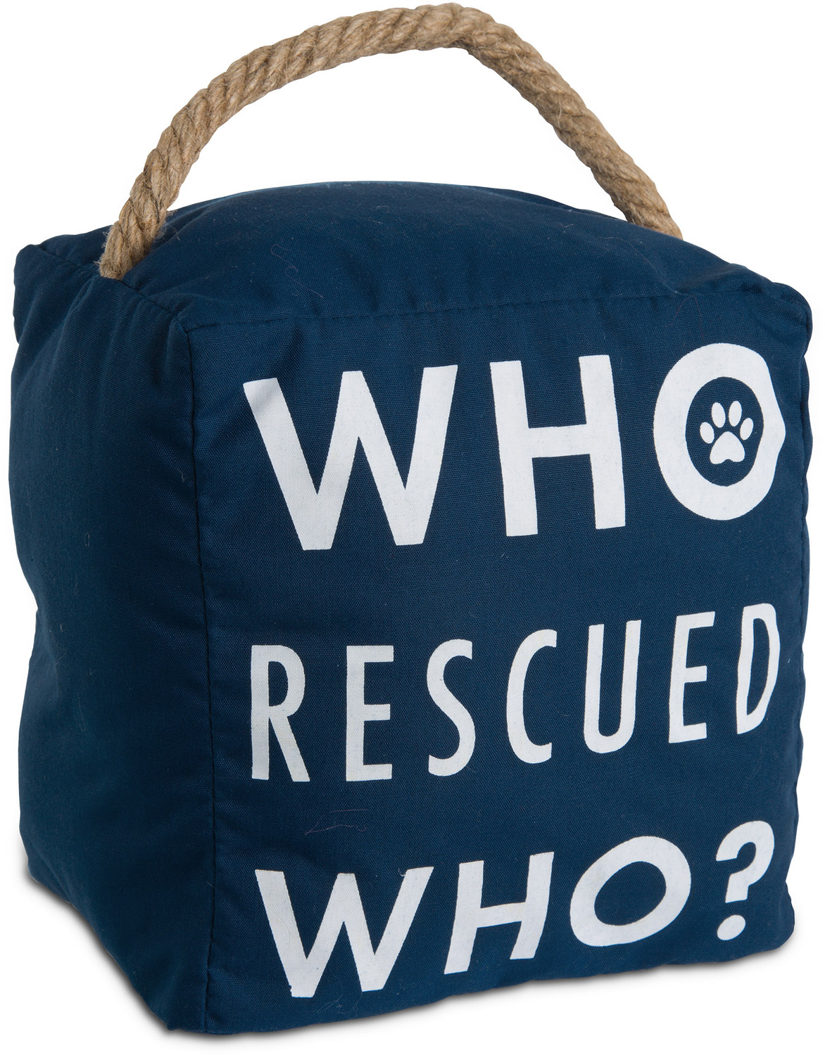 Who Rescued Who by Open Door Decor - Who Rescued Who - 5" x 6" Door Stopper