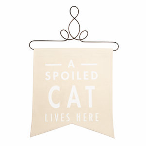 Spoiled Cat by Open Door Decor - 14" x 16" Banner