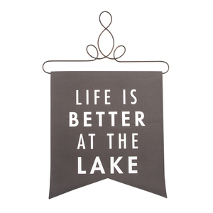 At the Lake by Open Door Decor - 14" x 16" Banner