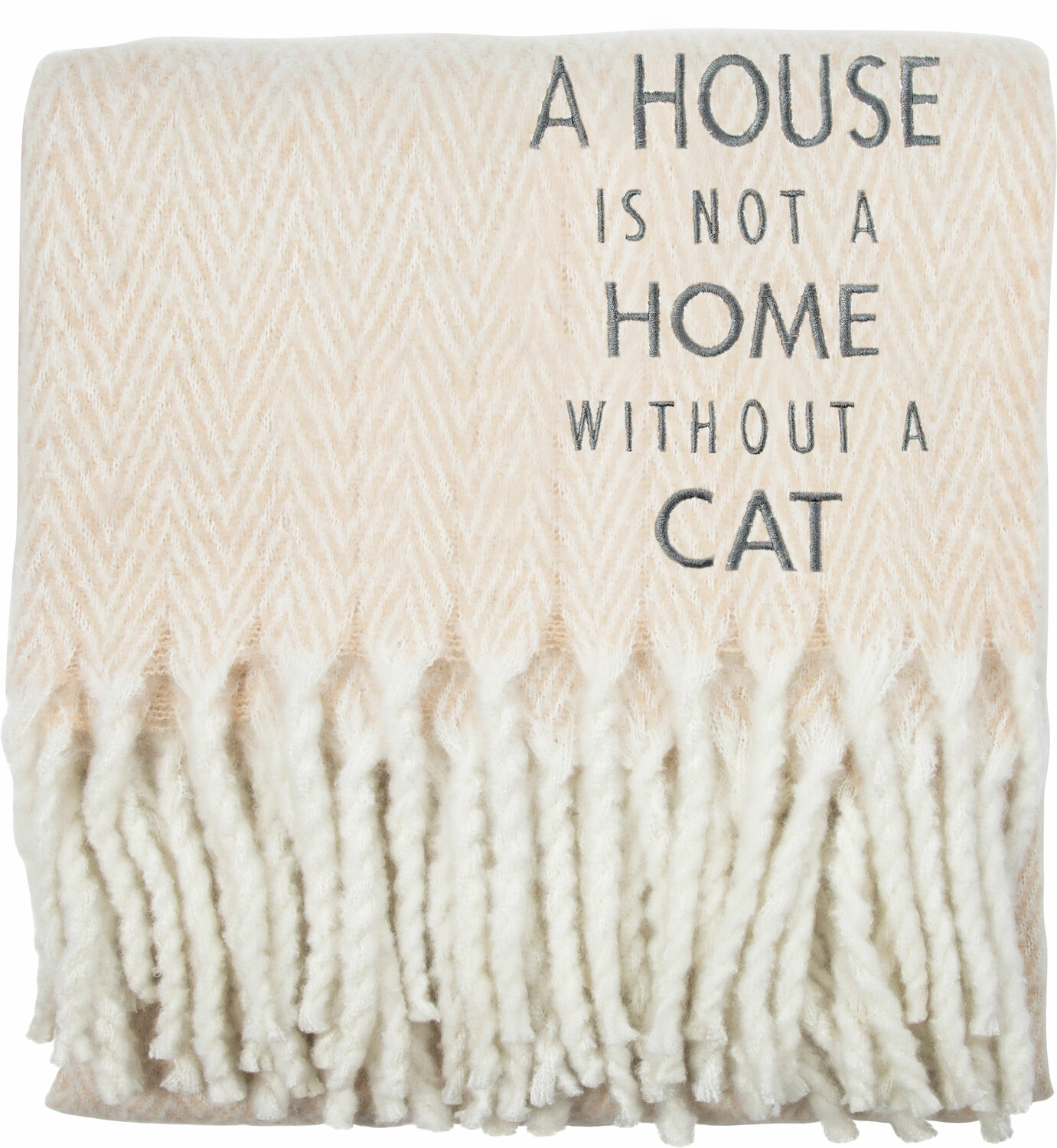 Cat by Open Door Decor - Cat - 50" x 60" Herringbone  Blanket