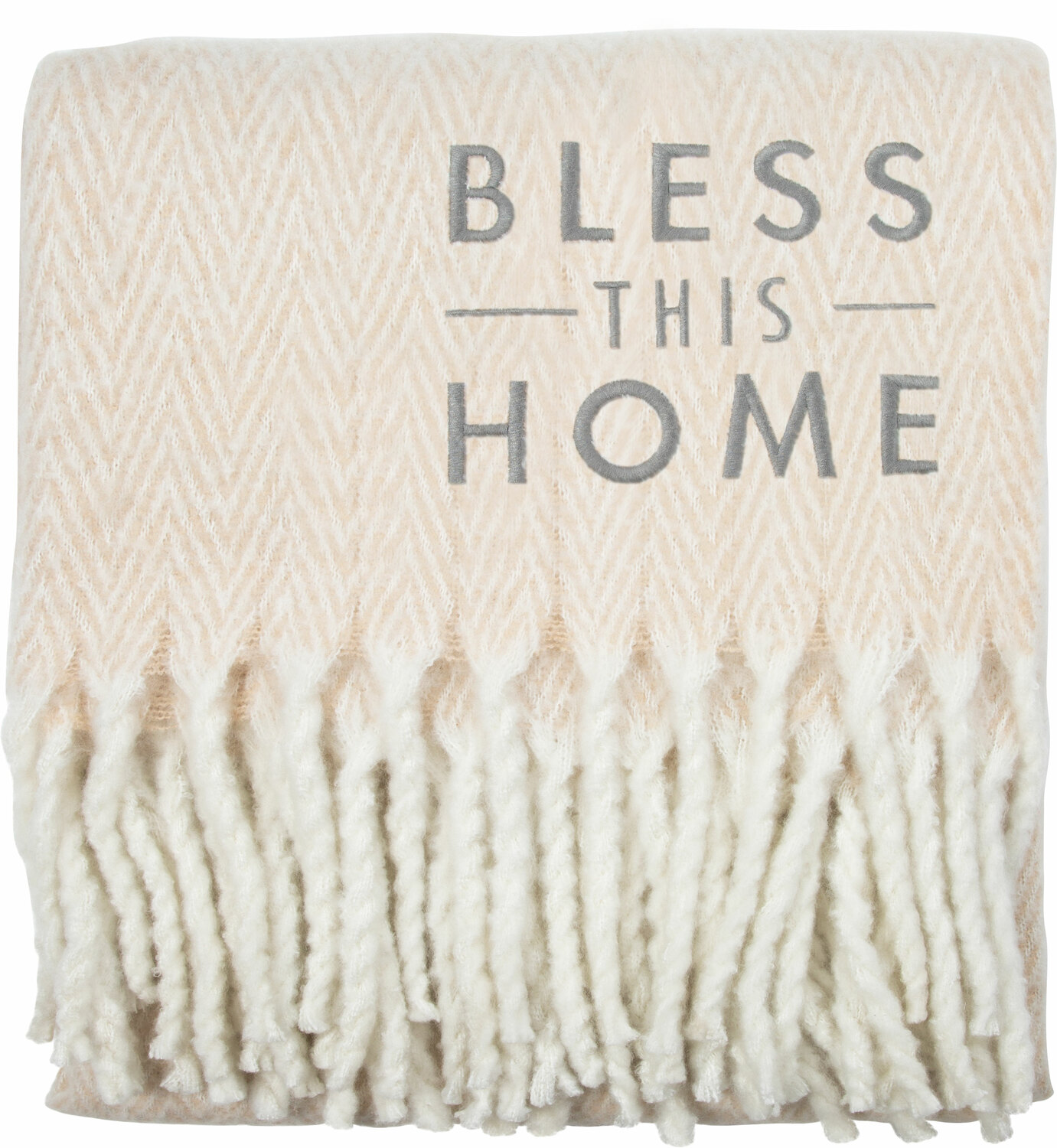 Bless This Home by Open Door Decor - Bless This Home - 50" x 60" Herringbone  Blanket