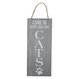 Hope You Like Cats by Open Door Decor - 5" x 12" Plaque