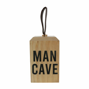 Man Cave by Open Door Decor - Wooden Door Stop