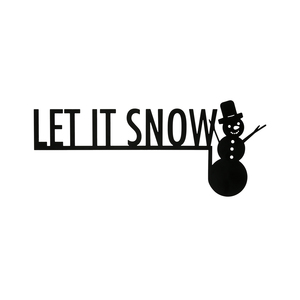 Let It Snow by Open Door Decor - Metal Door Topper