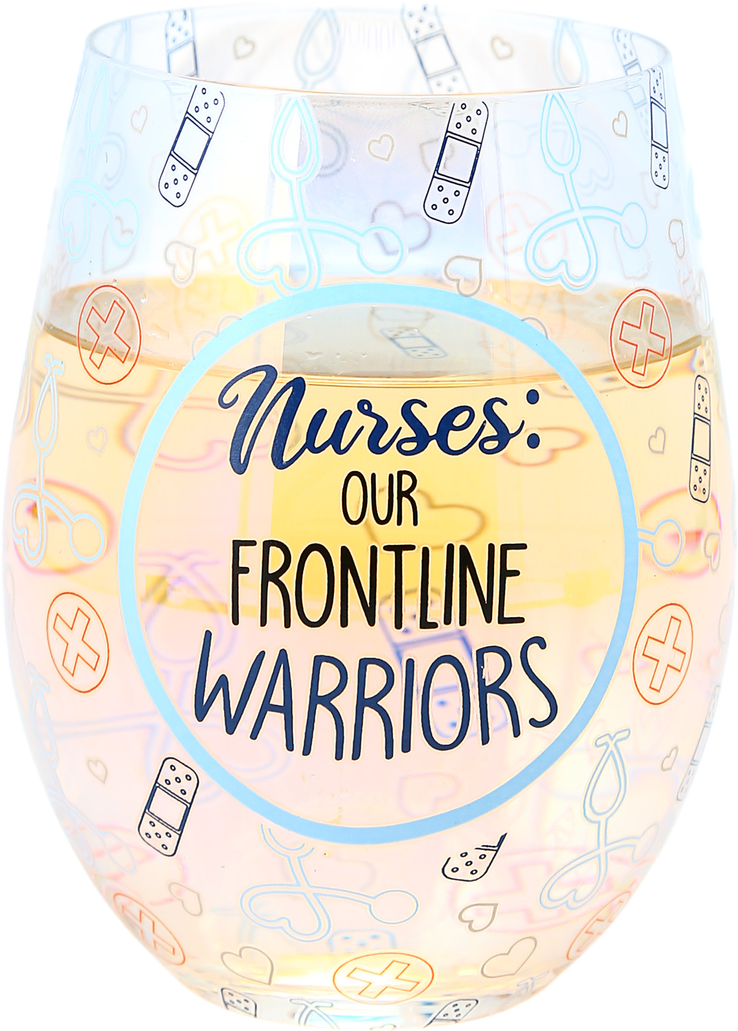 Nurses by Essentially Yours - Nurses - 18 oz Stemless Wine Glass