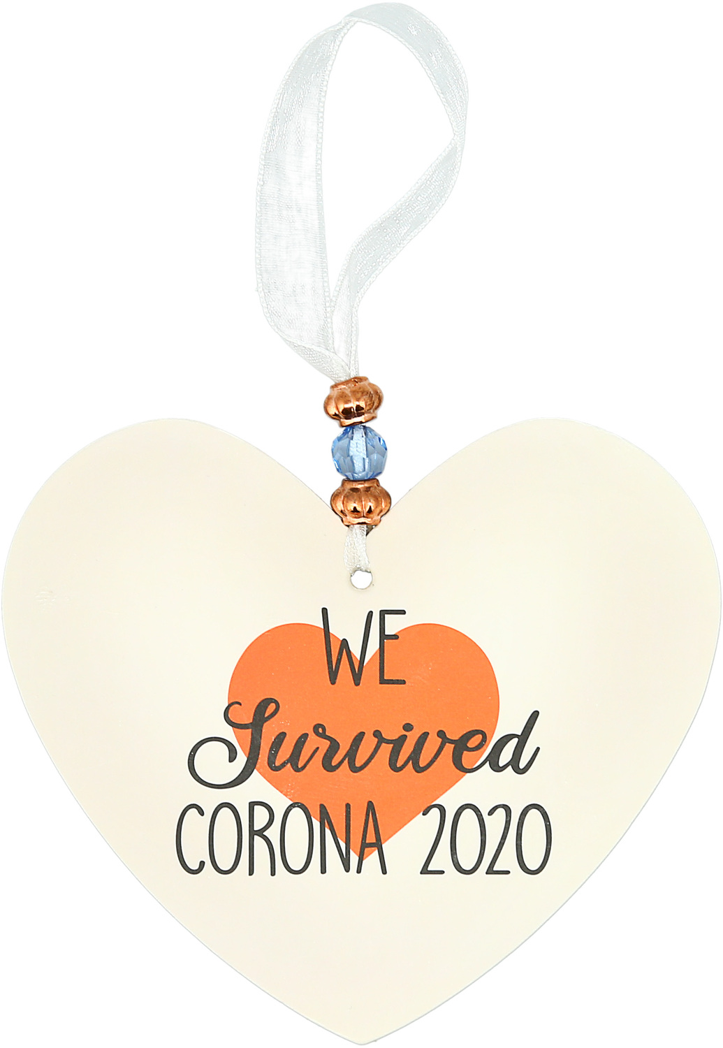 We Survived by Essentially Yours - We Survived - 3.5" Heart-Shaped Ornament