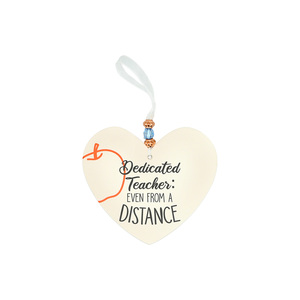 Dedicated Teacher by Essentially Yours - 3.5" Heart-Shaped Ornament