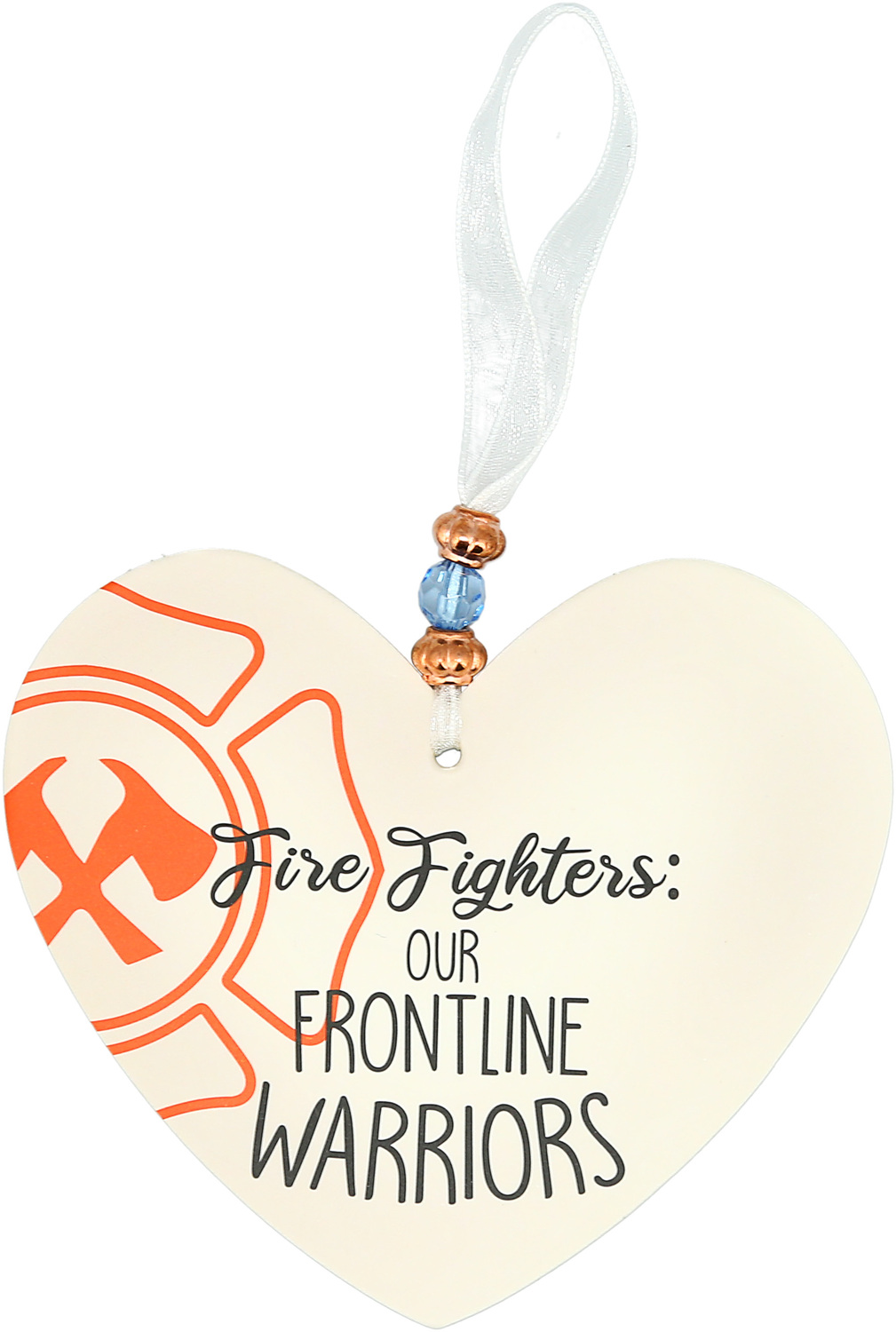 Fire Fighters by Essentially Yours - Fire Fighters - 3.5" Heart-Shaped Ornament