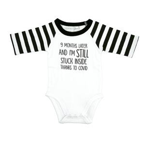 Still Stuck by Essentially Yours - 0-6 Months Bodysuit
3/4 Length Black & White Sleeve