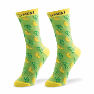 A-Peel-ing - Green by Livin' on the Wedge - Ladies Cotton Blend Sock
