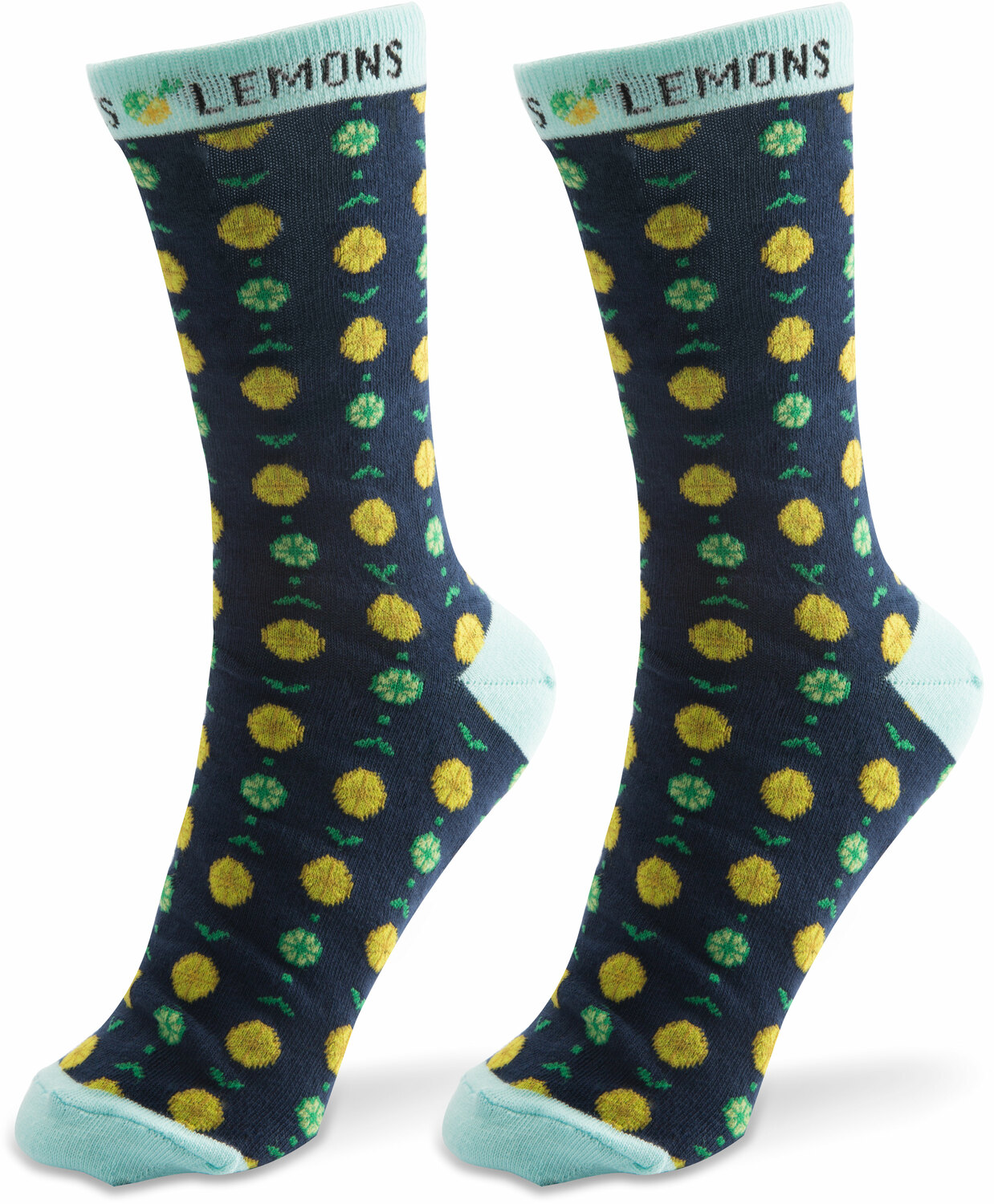 Classic Citrus- Navy, Ladies Cotton Blend Sock - Livin' on the Wedge ...