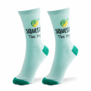 Squeeze the Day by Livin' on the Wedge - Ladies Cotton Blend Sock
