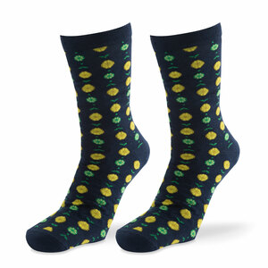 Classic Citrus - Navy by Livin' on the Wedge - Mens Cotton Blend Sock