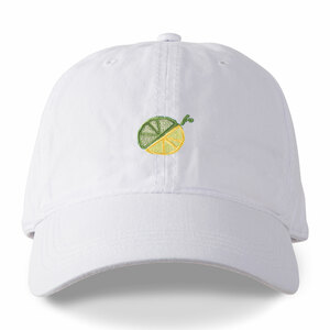 Limes or Lemons Icon by Livin' on the Wedge - White Adjustable Hat