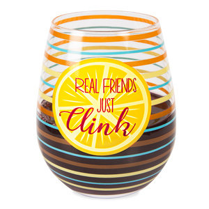 Clink by Livin' on the Wedge - 17 oz Crystal Stemless Wine Glass