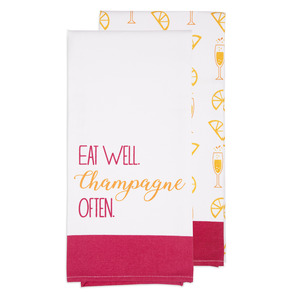 Champagne Often by Livin' on the Wedge - Tea Towel Gift Set
(2 - 19.75" x 27.5")