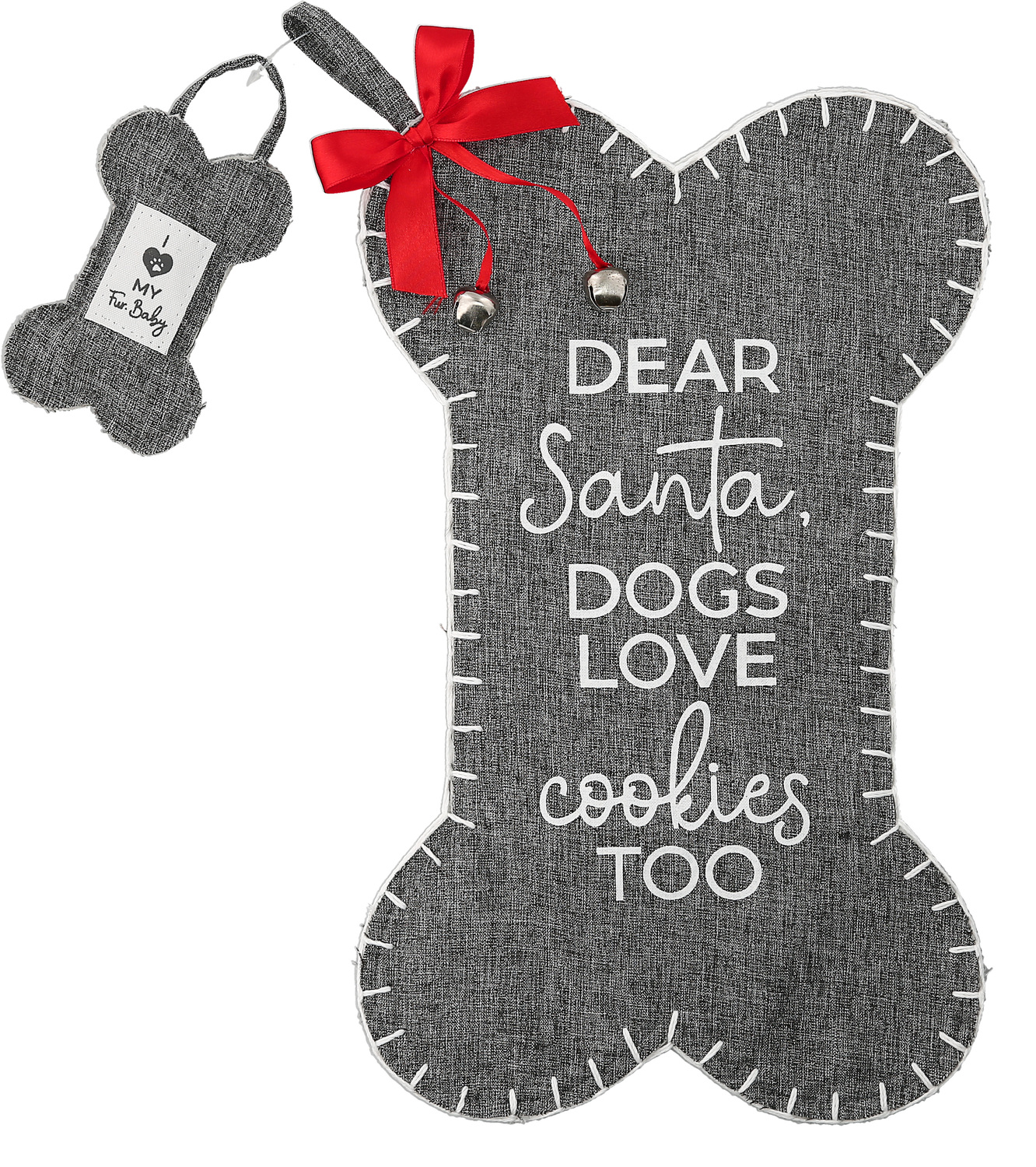 Dogs by Furever Pawsome - Dogs - Canvas Tweed Stocking with Mini Ornament