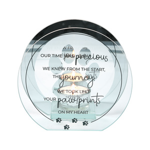 The Journey by Furever Pawsome - 6" Mirrored Glass Candle Holder