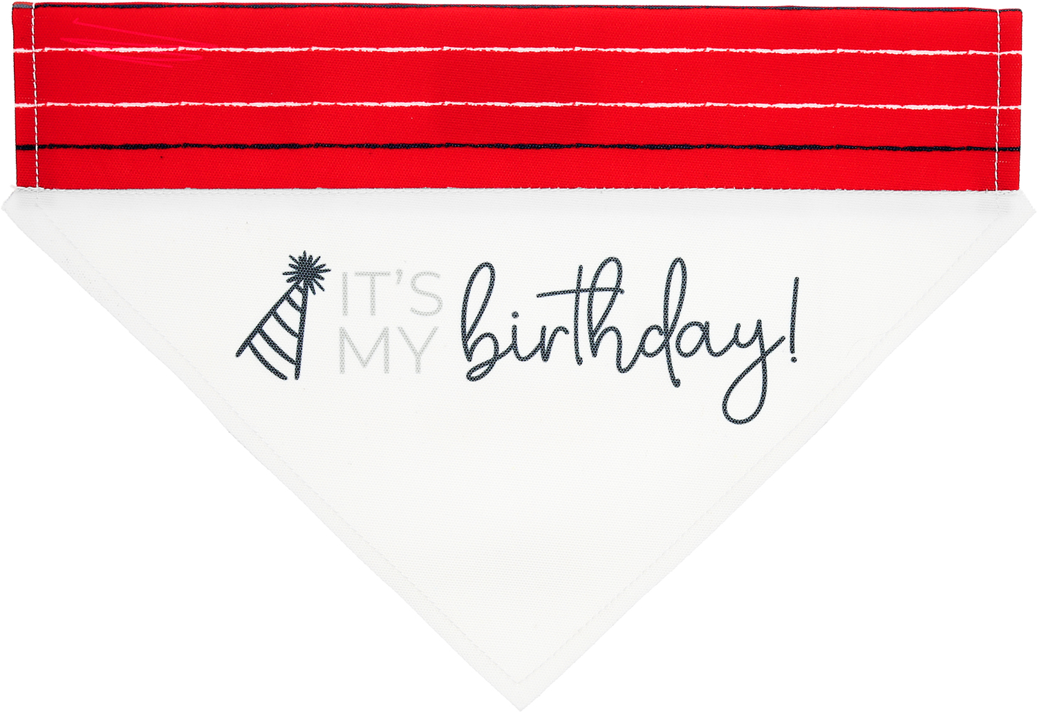 It's My Birthday by Furever Pawsome - It's My Birthday - 12" x 8" Canvas Slip on Pet Bandana