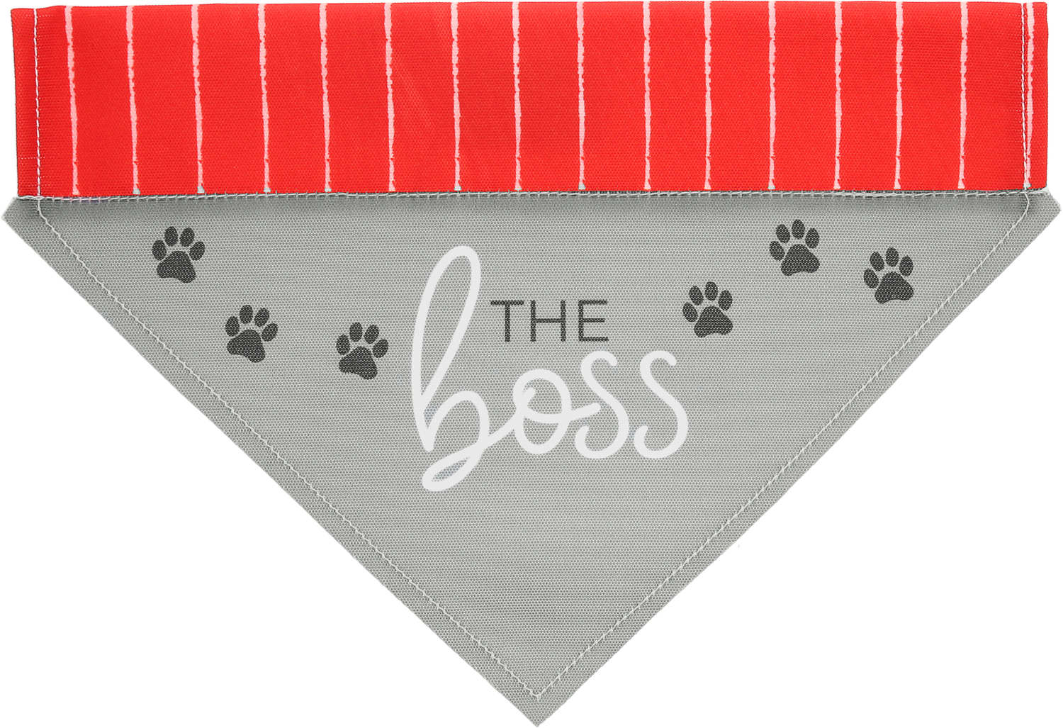 The Boss by Furever Pawsome - The Boss - 12" x 8" Canvas Slip on Pet Bandana