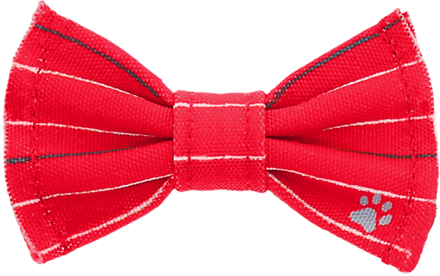 Red Striped by Furever Pawsome - Red Striped - 3" x 1.75" Canvas Pet Bow Tie