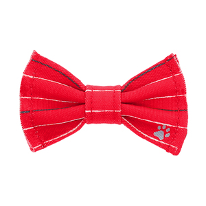 Red Striped by Furever Pawsome - 3" x 1.75" Canvas Pet Bow Tie