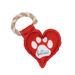 Best Dog by Furever Pawsome - 9.5" Canvas Dog Toy on Rope