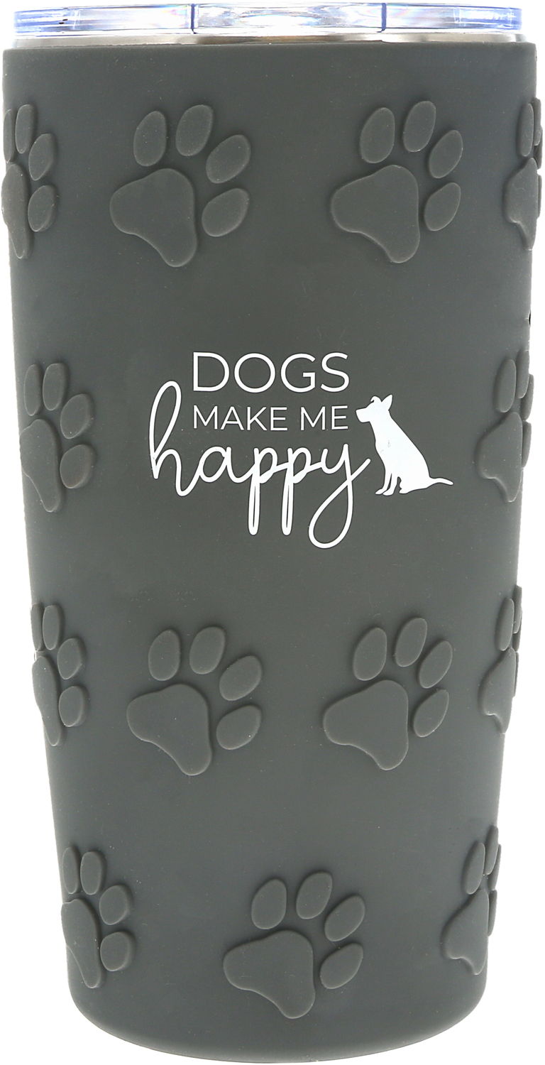 Dogs by Furever Pawsome - Dogs - 20 oz Travel Tumbler with 3D Silicone Wrap