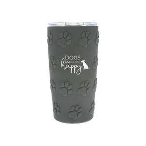 Dogs by Furever Pawsome - 20 oz Travel Tumbler with 3D Silicone Wrap