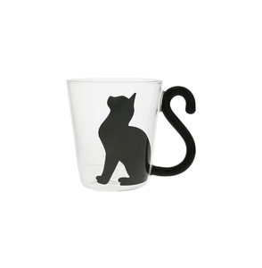 Cat Sitting by Furever Pawsome - 12 oz Glass Cup