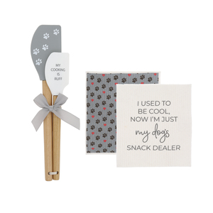 Snack Dealer by Furever Pawsome - Spatula and Reusable Dish Cloth Set
(2 of Each)