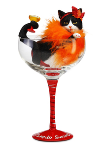 Tuxedo Sunrise by Hiccup - 9.25" B&W Tux in Glass