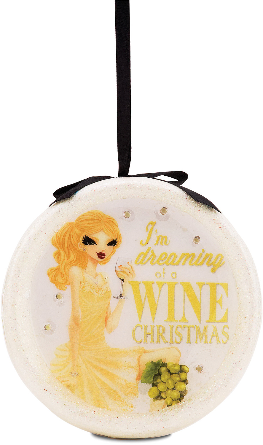 Dreaming of a Wine Christmas by Hiccup - Dreaming of a Wine Christmas - 120mm Blinking Ornament