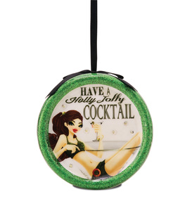 Holly Jolly Cocktail by Hiccup - 120mm Blinking Ornament