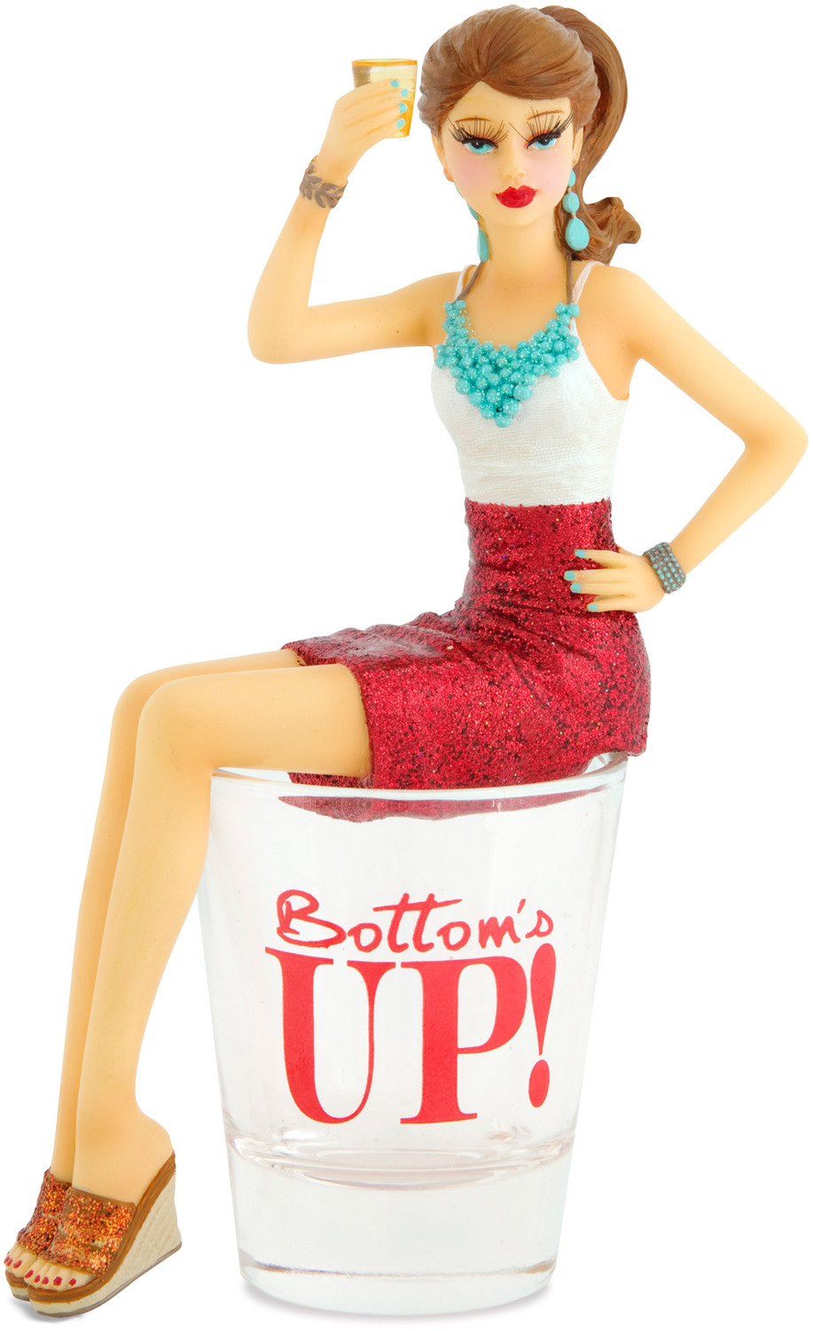 Bottoms Up by Hiccup - Bottoms Up - 6" Girl in Shot Glass
