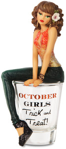 October by Hiccup - 5.75" Girl in Shot Glass