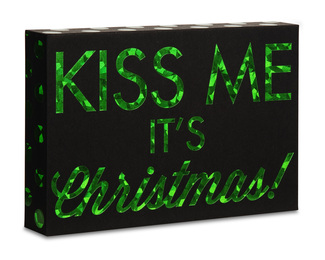 Kiss Me it's Christmas by Hiccup - 6" x 4" Plaque