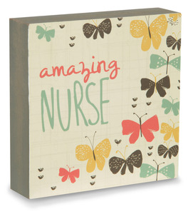 Amazing Nurse by Bloom by Amylee Weeks - 4" x 4" Plaque