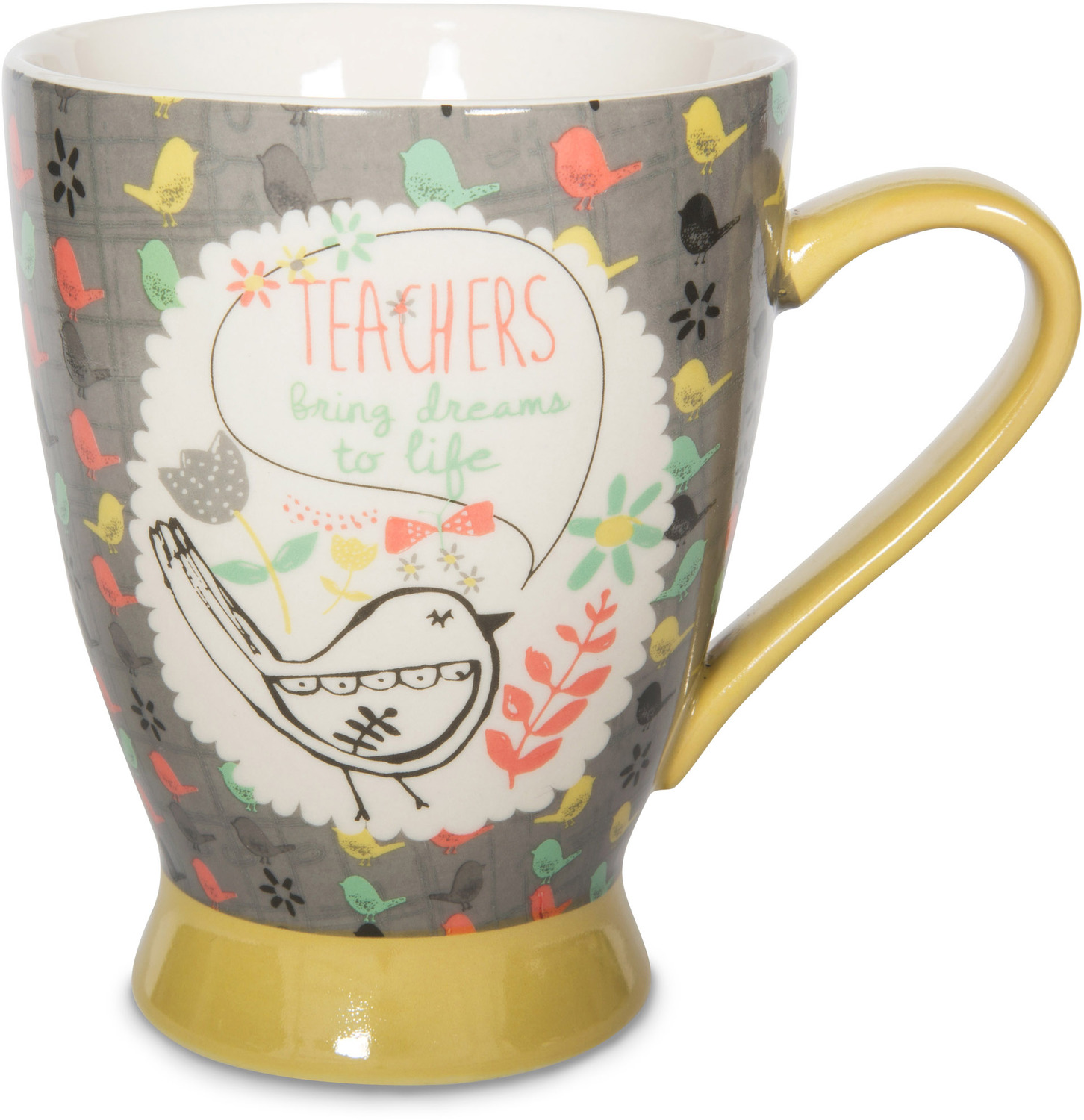 Teacher by Bloom by Amylee Weeks - <em>Teacher</em> - Large Coffee/Tea Mug, 18 oz -