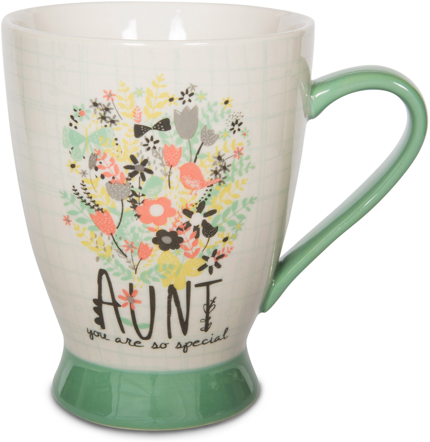 Aunt by Bloom by Amylee Weeks - Aunt - 18 oz Bird & Flowers Mug
