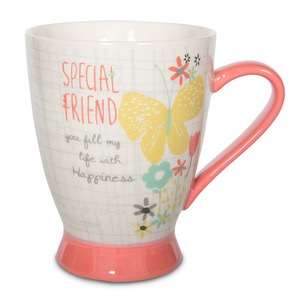 Special Friend by Bloom by Amylee Weeks - 18 oz Butterfly & Flowers Mug