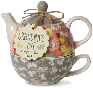 Grandma by Bloom by Amylee Weeks - 15 oz. Teapot & 8 oz Cup 