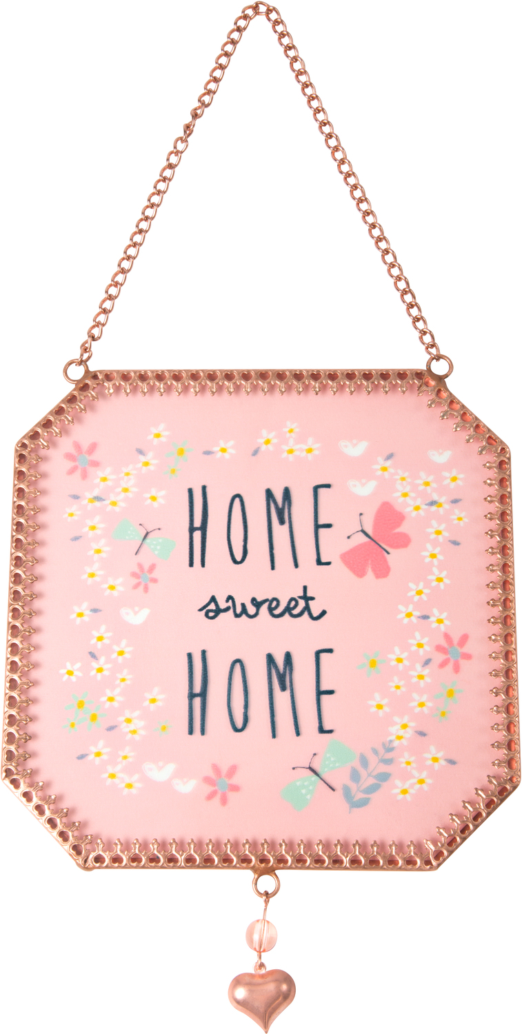 Home Sweet Home by Bloom by Amylee Weeks - Home Sweet Home - 5" x 5" Glass Sun Catcher