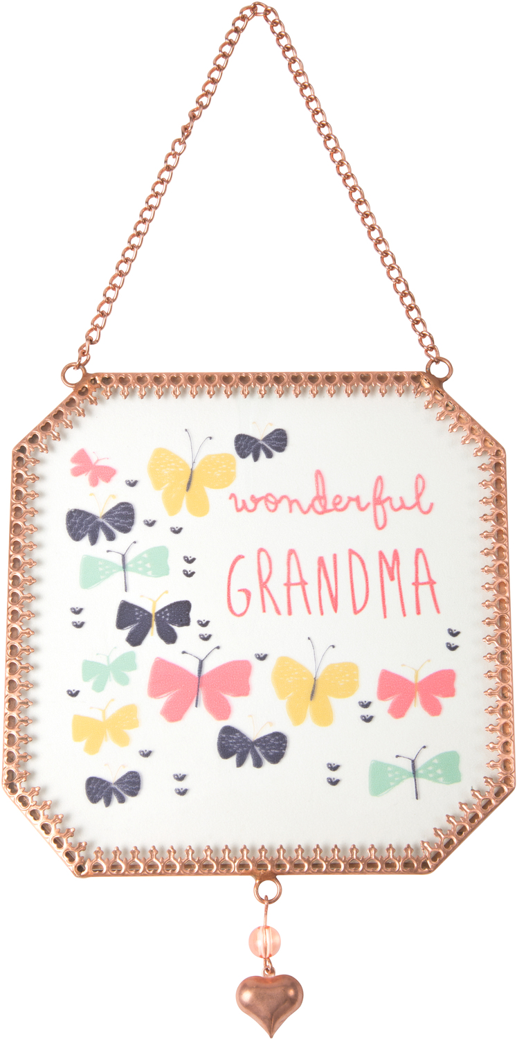 Grandma by Bloom by Amylee Weeks - Grandma - 5" x 5" Glass Sun Catcher