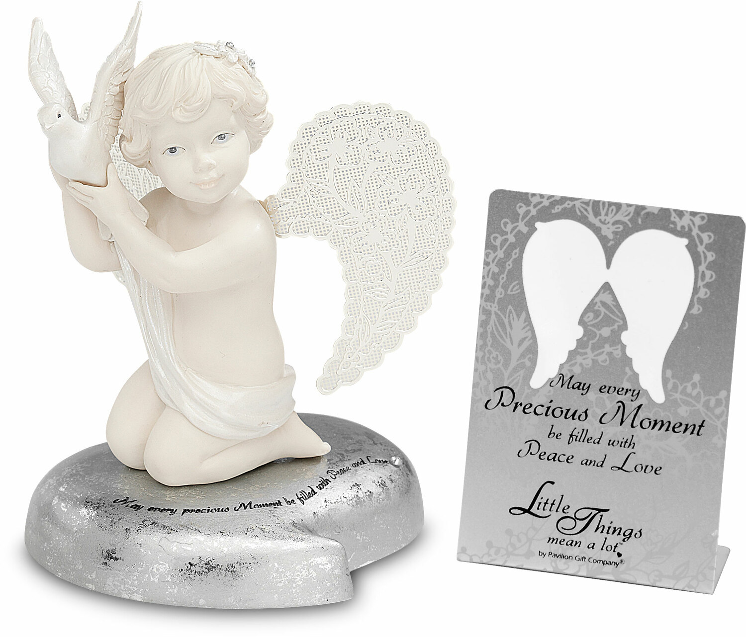 Peace by Little Things Mean A Lot - Peace - 3.5" Cherub Holding Dove