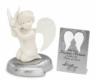 Peace by Little Things Mean A Lot - 3.5" Cherub Holding Dove