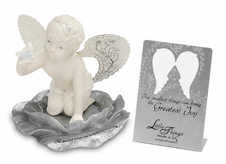 Joy by Little Things Mean A Lot - 3.5" Cherub with Butterfly