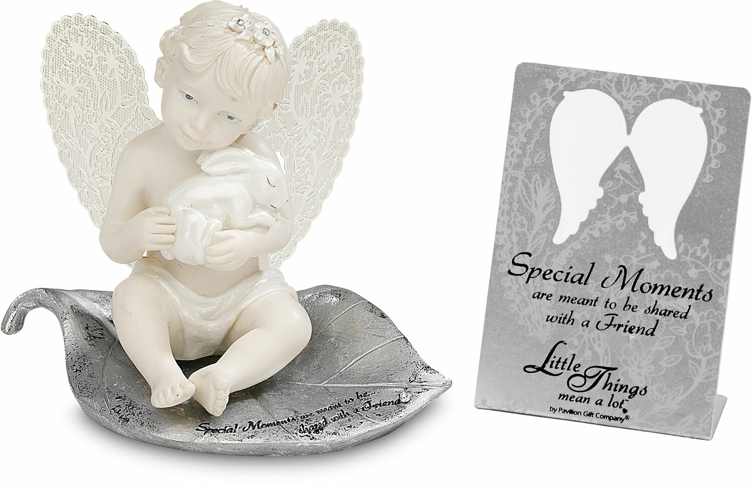 Special Moments by Little Things Mean A Lot - Special Moments - 3.5" Cherub Holding Bunny