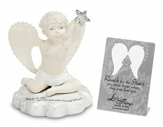 Reach for the Stars by Little Things Mean A Lot - 3.5" Cherub Holding Star